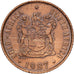 South Africa, Cent, 1987, Bronze, EF(40-45), KM:82