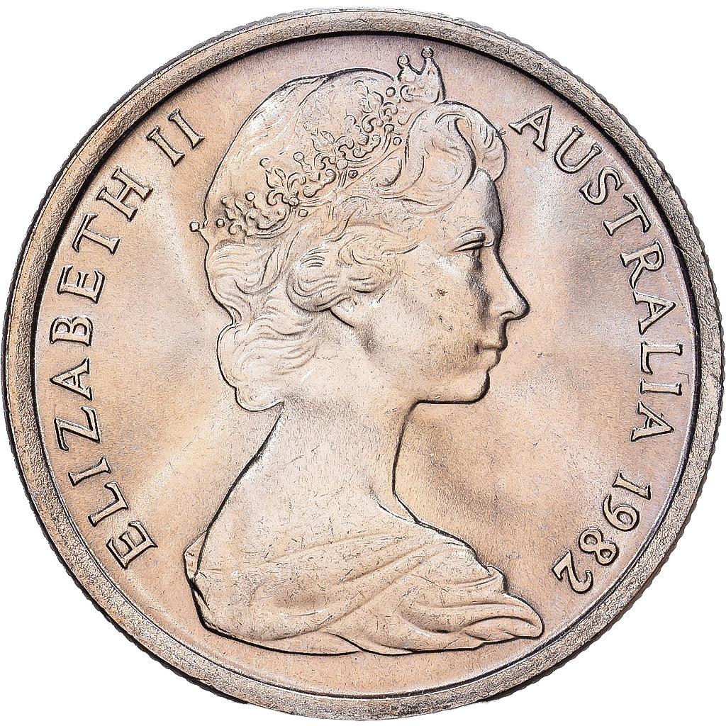 Austrália, Elizabeth II, 5 Cents, 1982, Cobre-níquel, MS(63), KM:64