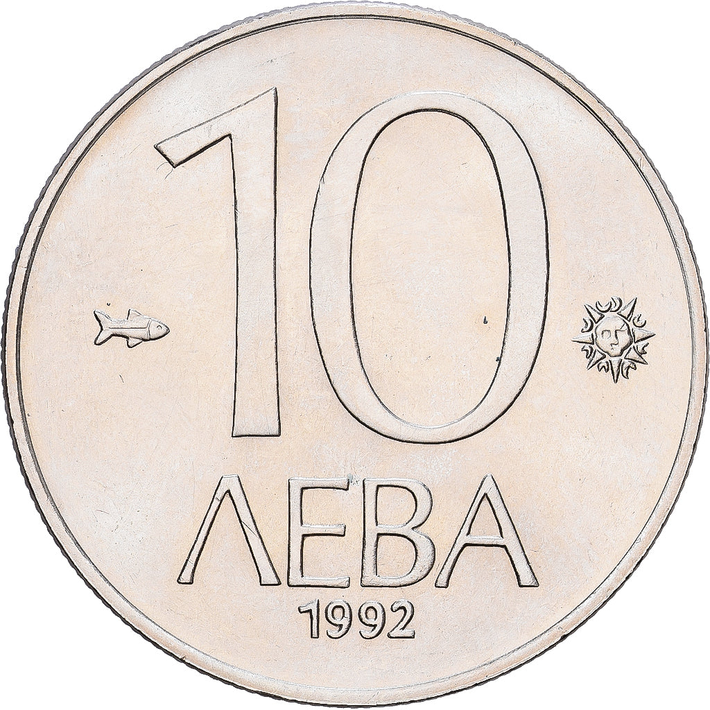 Bulgarije, 10 Leva, 1992, Tin, PR+, KM:224