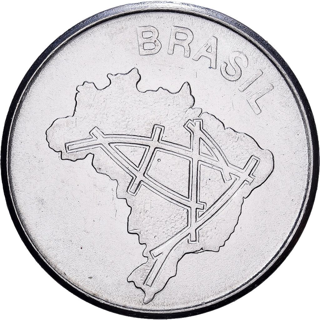 Brazil, 10 Cruzeiros, 1983, Stainless Steel, EF(40-45), KM:592.1