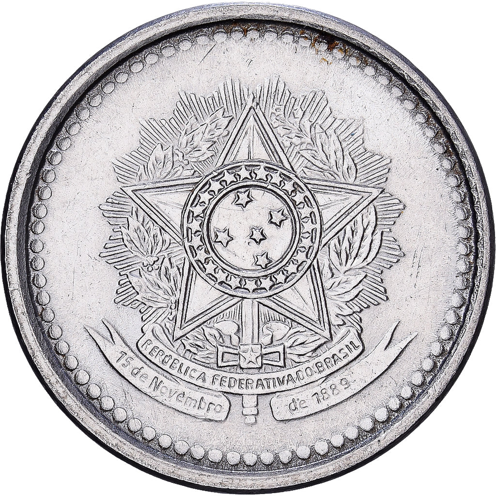 Brazil, 10 Centavos, 1986, Stainless Steel, AU(55-58), KM:602