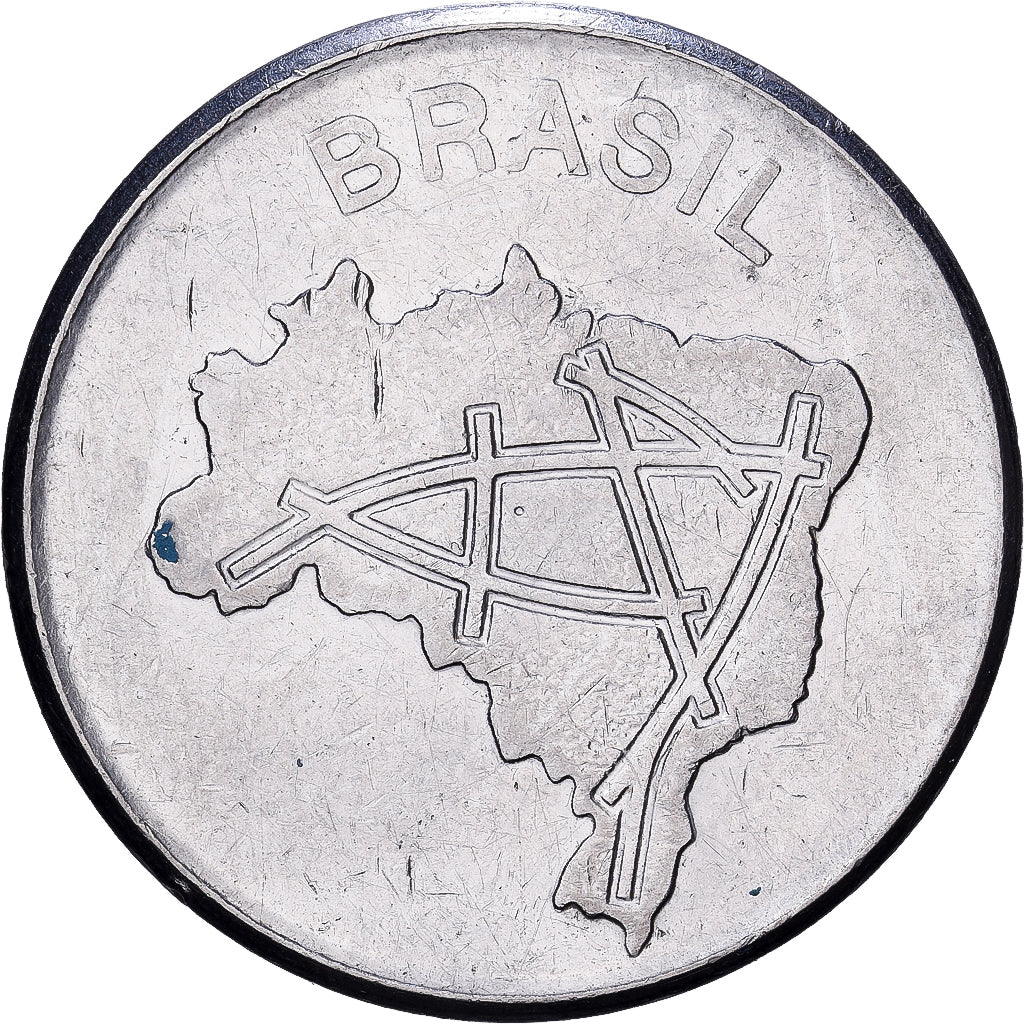 Brazil, 10 Cruzeiros, 1982, Stainless Steel, EF(40-45), KM:592.1