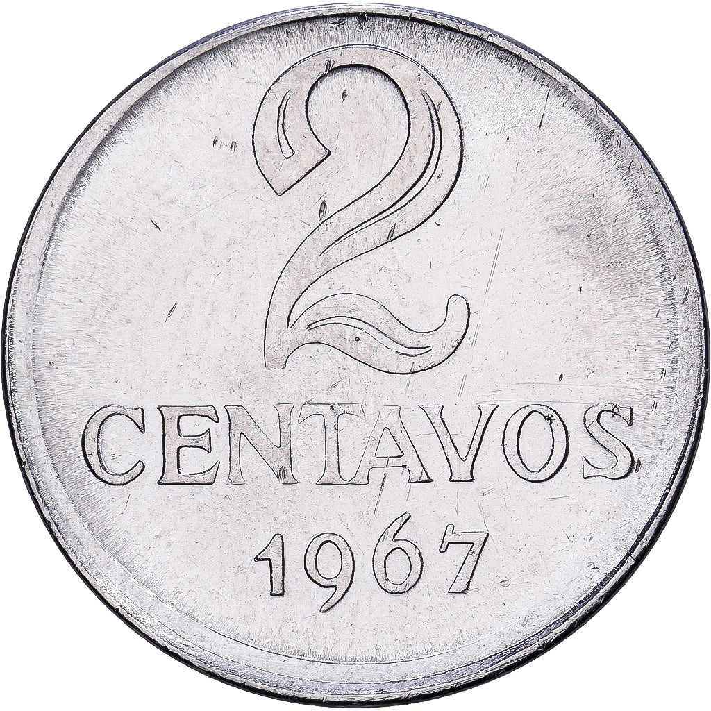 Brazil, 2 Centavos, 1967, Stainless Steel, MS(63), KM:576.1
