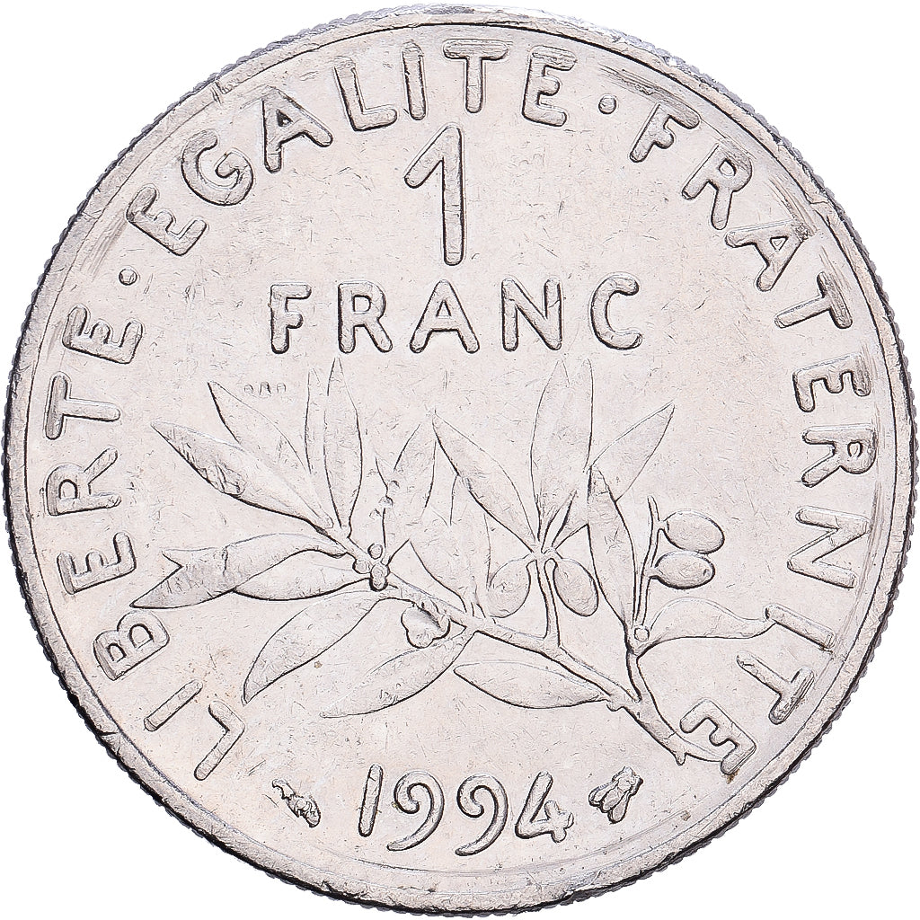 Francja, Franc, Semeuse, 1994, Paris, Nikiel, AU(55-58), Gadoury:474, Le
