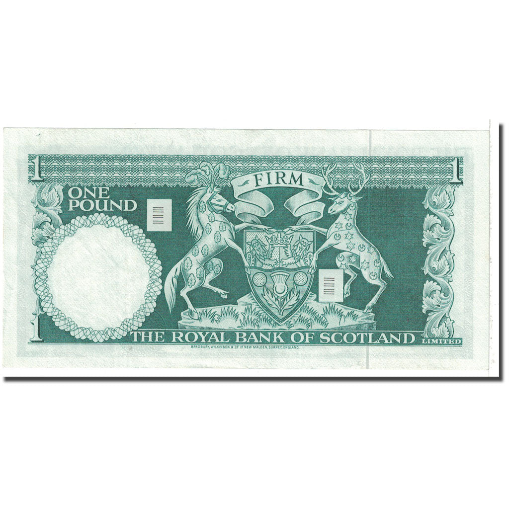 Biljet, Schotland, 1 Pound, 1969, 1969-03-19, KM:329a, SPL