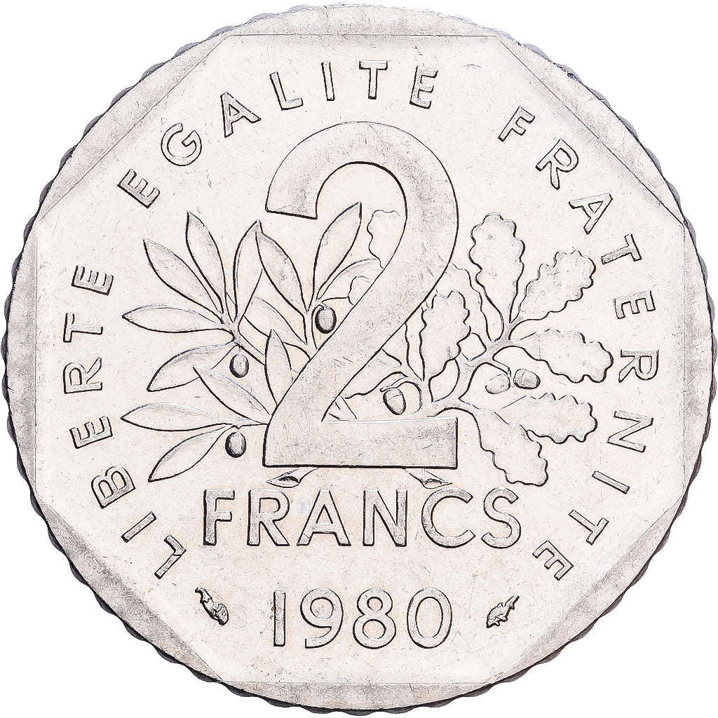 Frankreich, 2 Francs, Semeuse, 1980, Paris, Nickel, VZ, KM:942.1