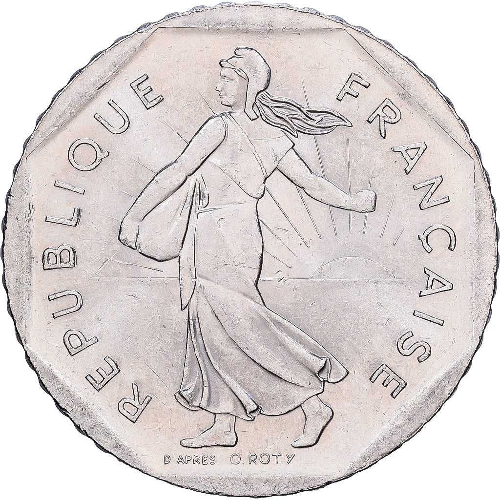 França, 2 Francs, Semeuse, 1994, Paris, Níquel, AU(55-58), Gadoury:547, Le