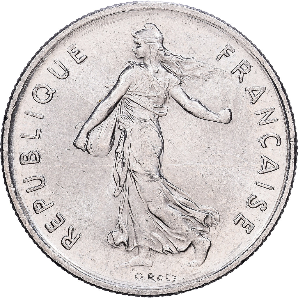 France, 5 Francs, Semeuse, 1993, Paris, Nickel Clad Copper-Nickel, EF(40-45)