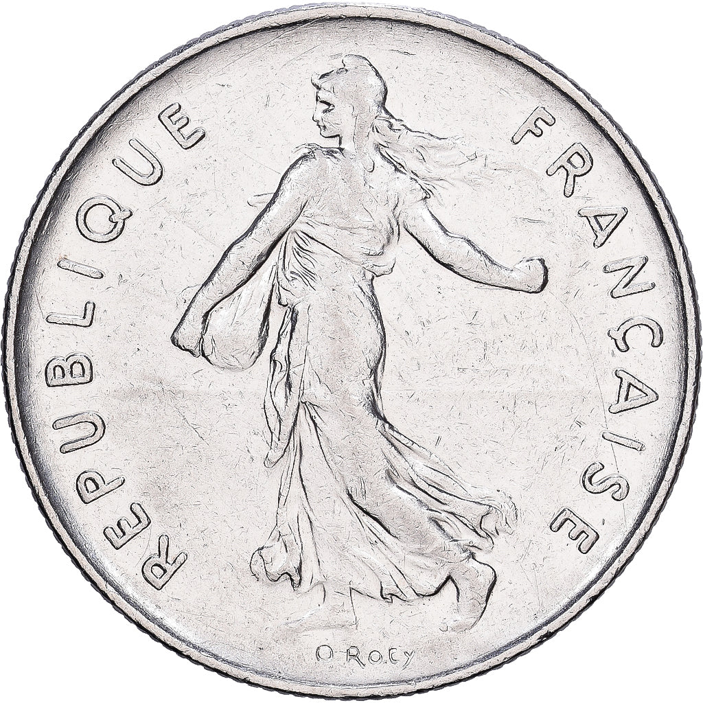 France, 5 Francs, Semeuse, 1987, Paris, Nickel Clad Copper-Nickel, TTB