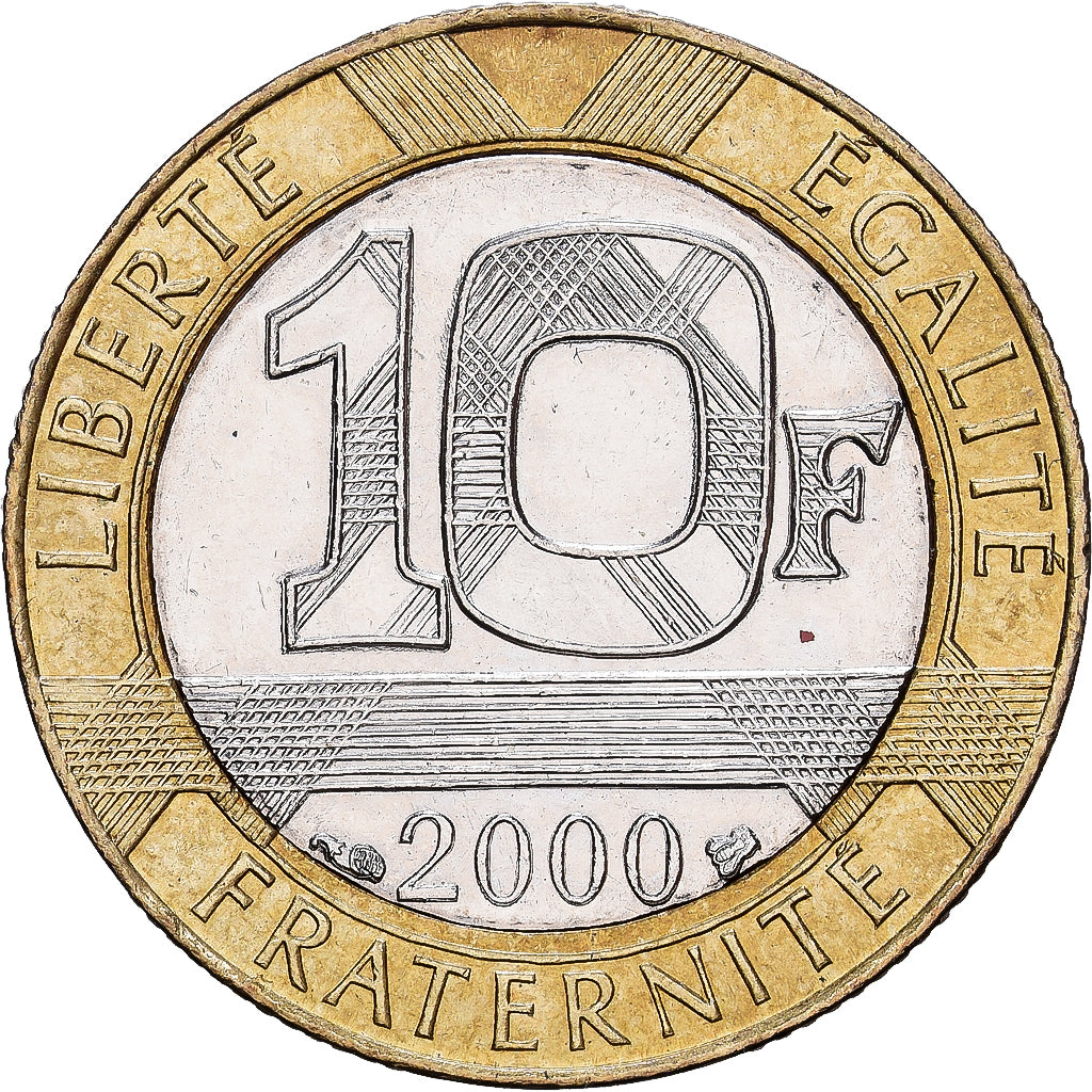 Francia, 10 Francs, Génie, 2000, Paris, Bimetálico, EBC, Gadoury:827, Le