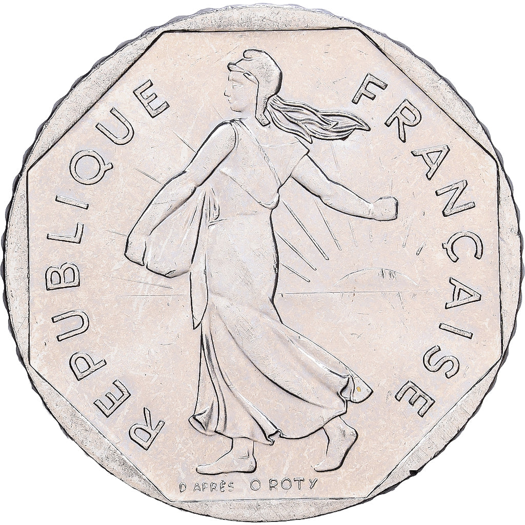 France, 2 Francs, Semeuse, 2000, Paris, Nickel, AU(55-58), Gadoury:547b, Le