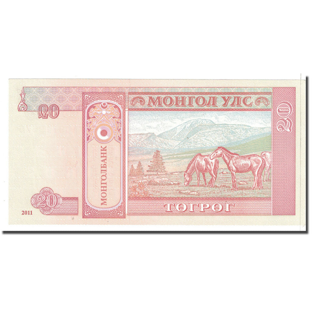 Banconote, Mongolia, 20 Tugrik, 2011, KM:63f, FDS