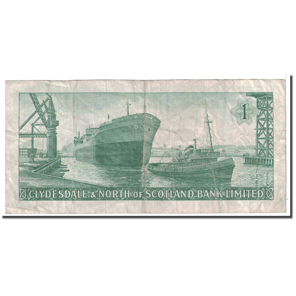 Billete, 1 Pound, 1961, Escocia, 1961-03-01, KM:195a, BC
