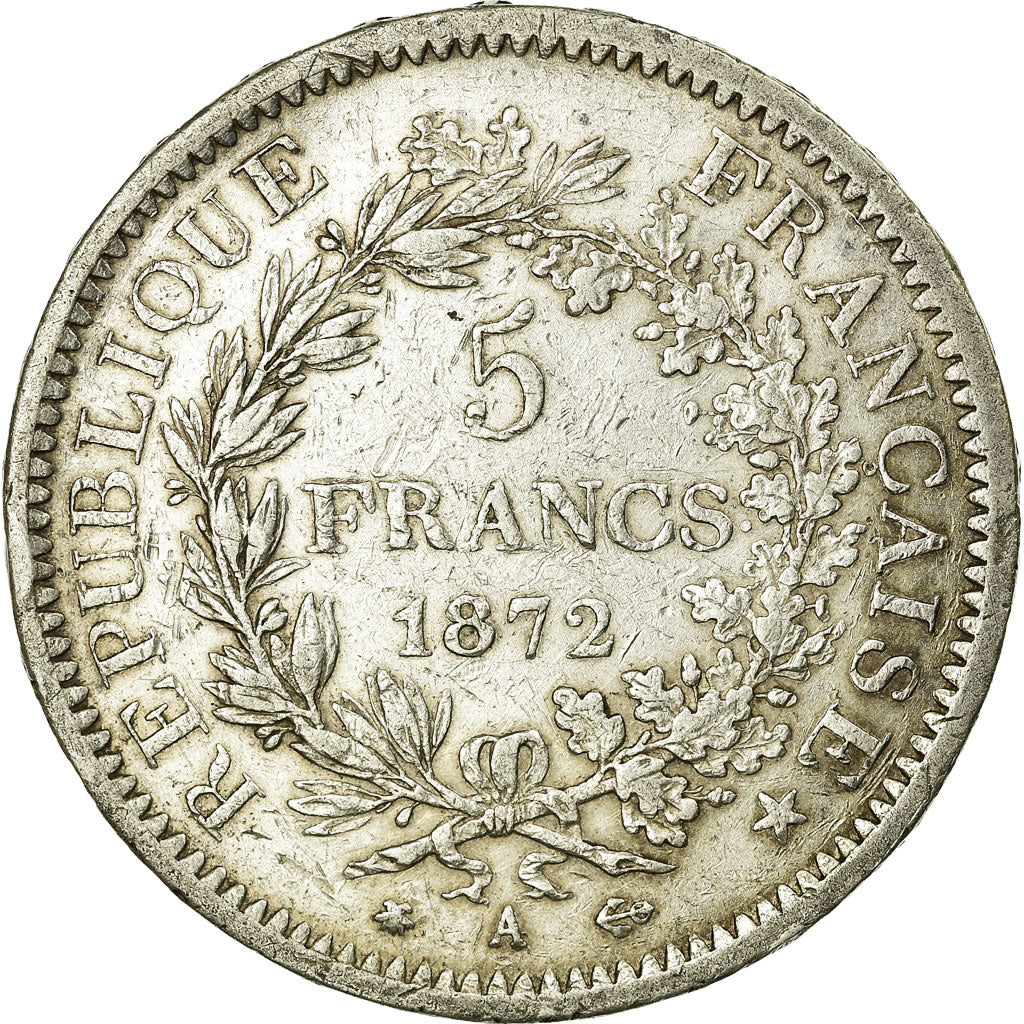 Monnaie, France, Hercule, 5 Francs, 1872, Paris, TTB, Argent, Gadoury:745a