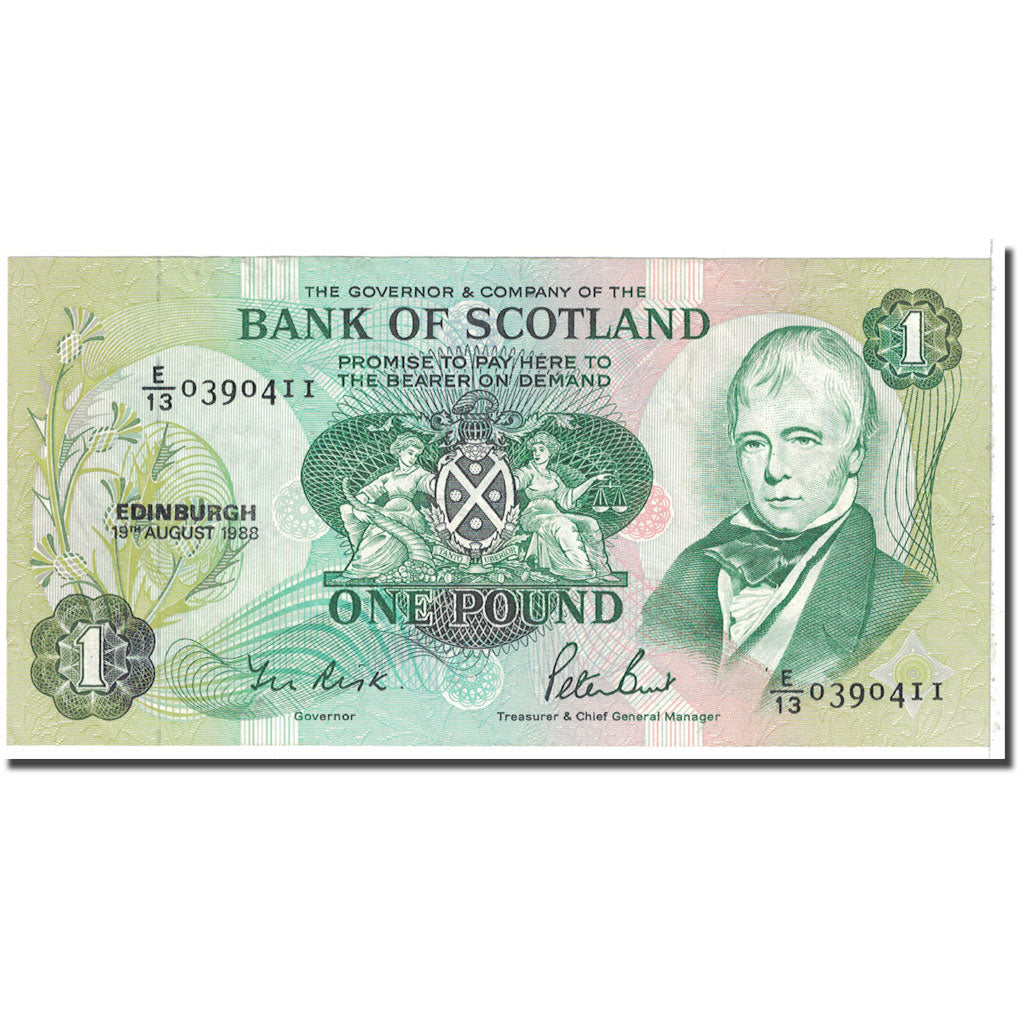 Billete, 1 Pound, 1988, Escocia, 1988-08-19, KM:111g, SC