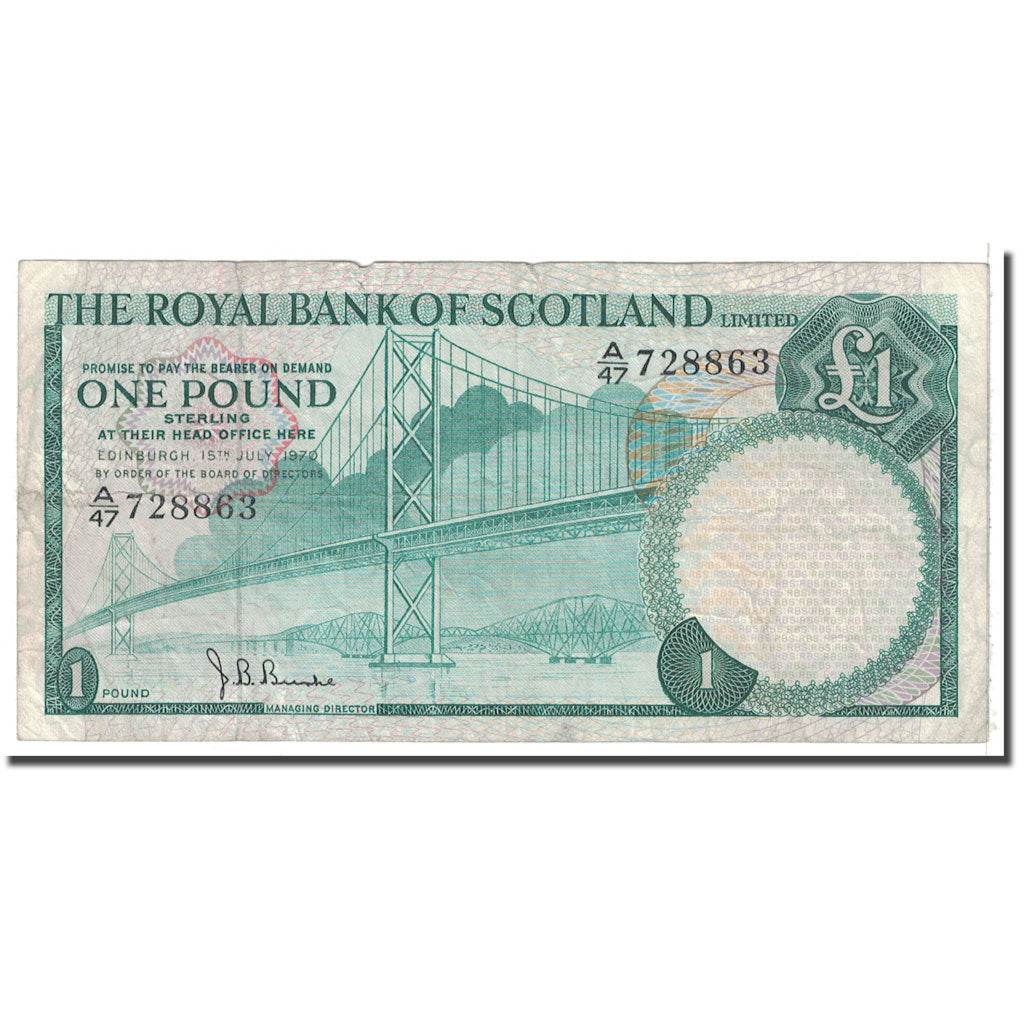 Banknote, Scotland, 1 Pound, 1970, 1970-07-15, KM:334a, VF(20-25)