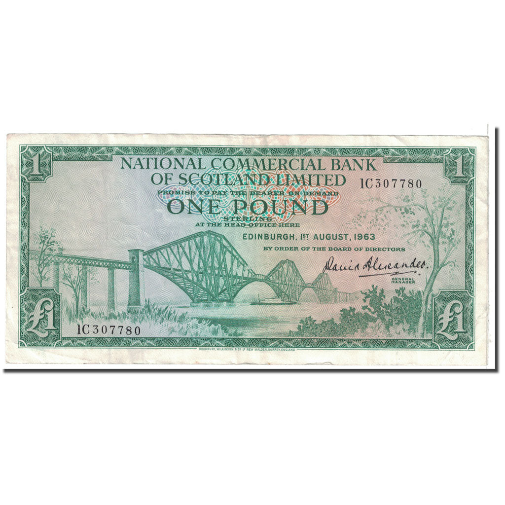 Billete, 1 Pound, 1963, Escocia, 1963-08-01, KM:269a, MBC