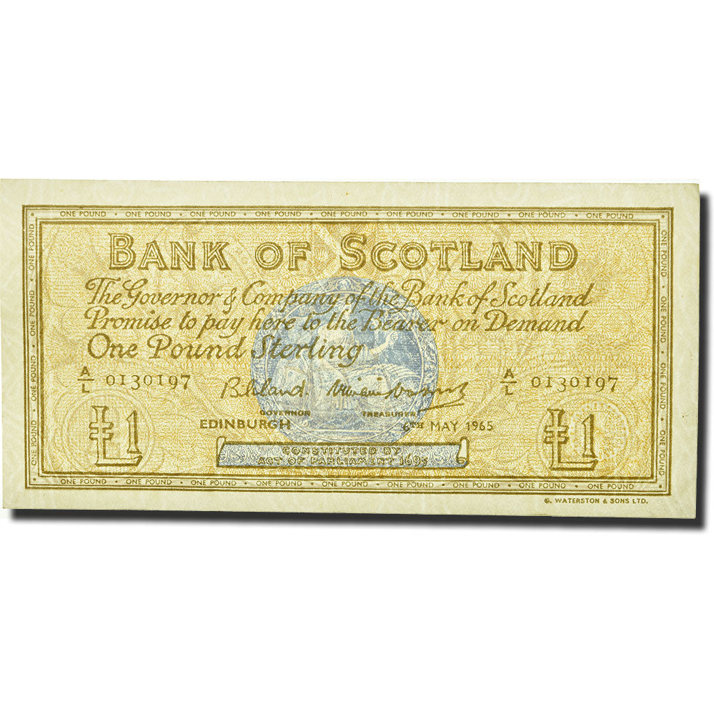 Banknote, Scotland, 1 Pound, 1965, 1965-05-07, KM:102b, VF(30-35)