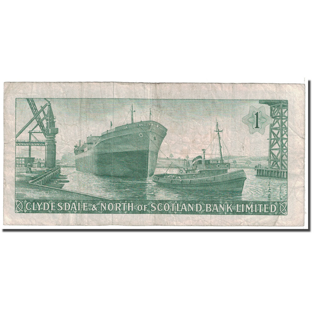 Billete, 1 Pound, 1961, Escocia, 1961-03-01, KM:195a, BC