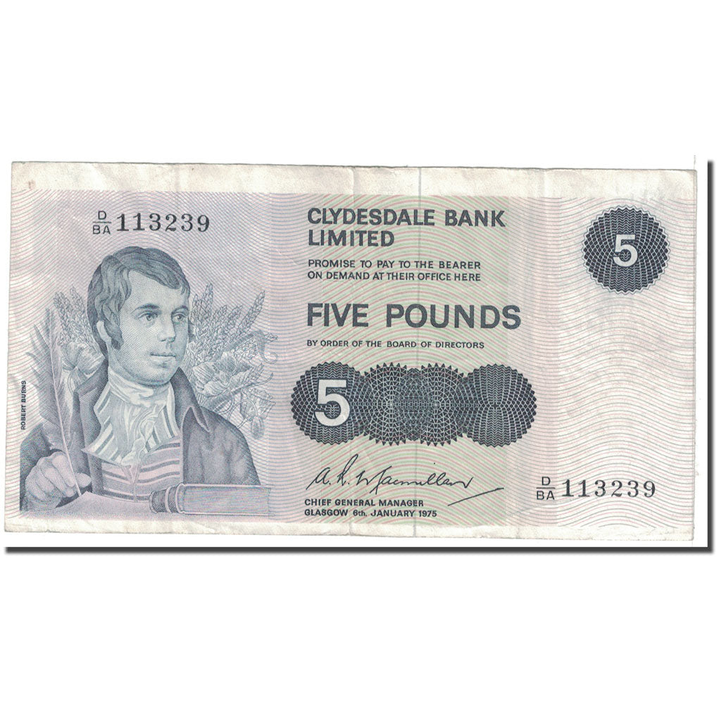 Banknote, Scotland, 5 Pounds, 1975, 1975-01-06, KM:205c, VF(30-35)