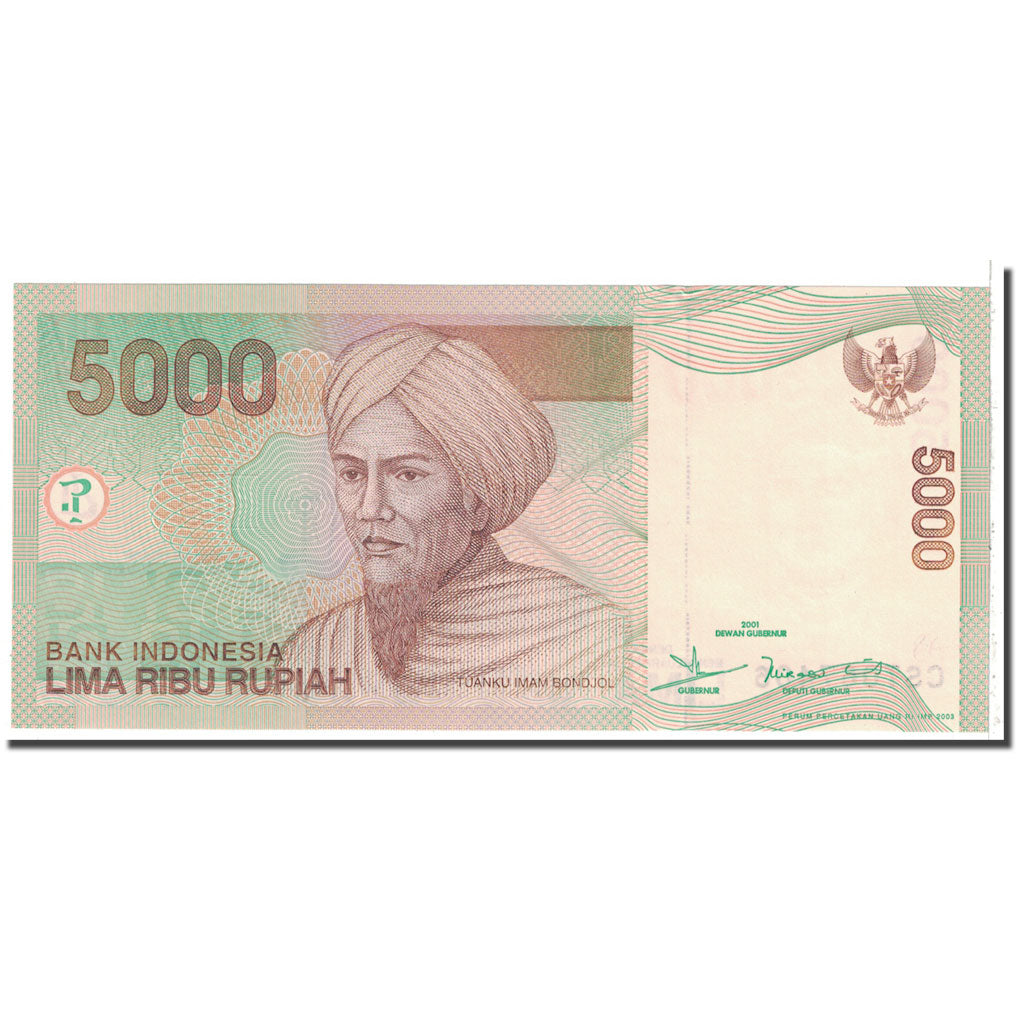 Billet, Indonésie, 5000 Rupiah, 2001, KM:142a, SPL