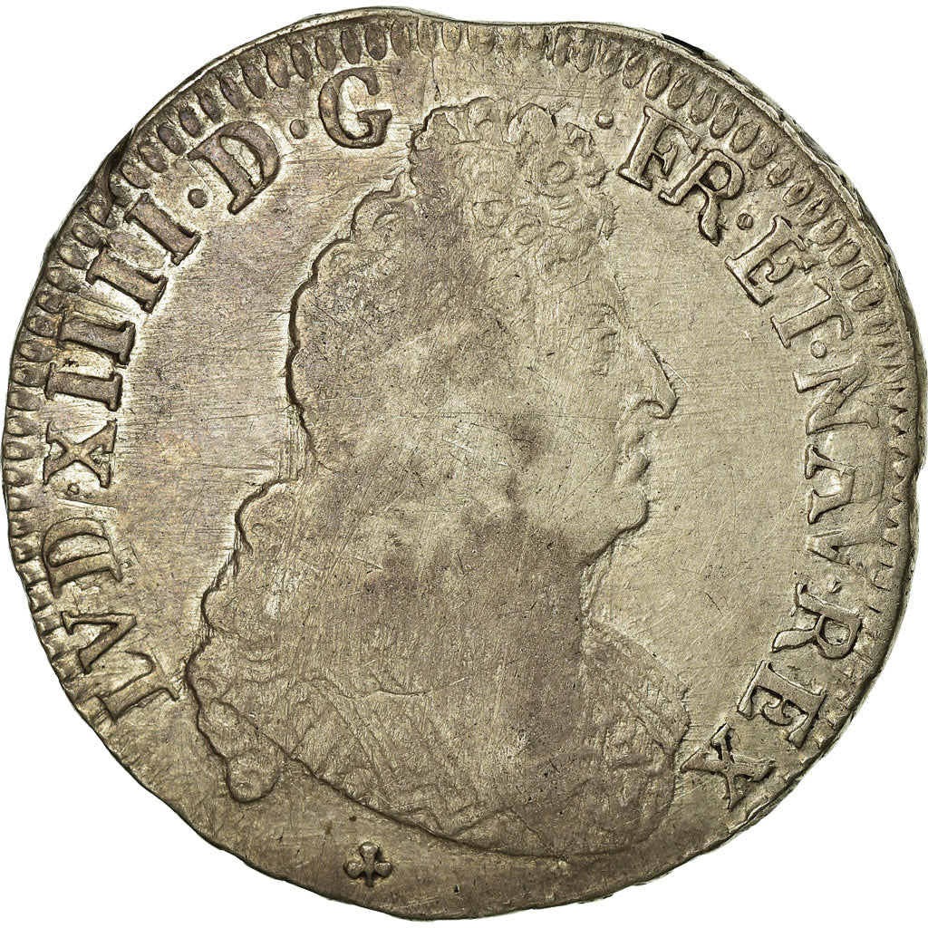 Francia, Louis XIV, 1/2 écu aux 8L, 2e type, 1704, Riom, reformed, Argento, MB