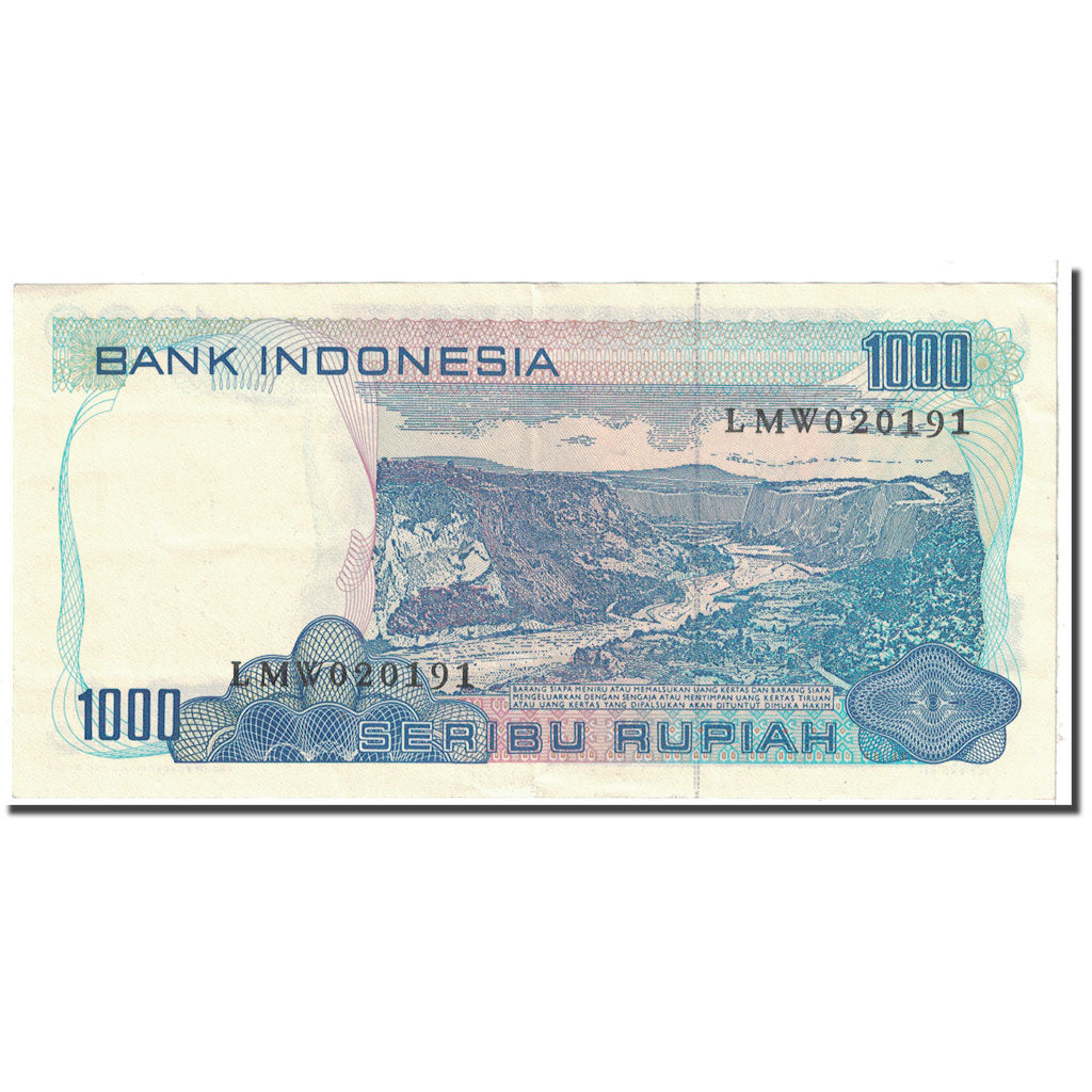 Banknote, Indonesia, 1000 Rupiah, 1980, KM:119, AU(55-58)