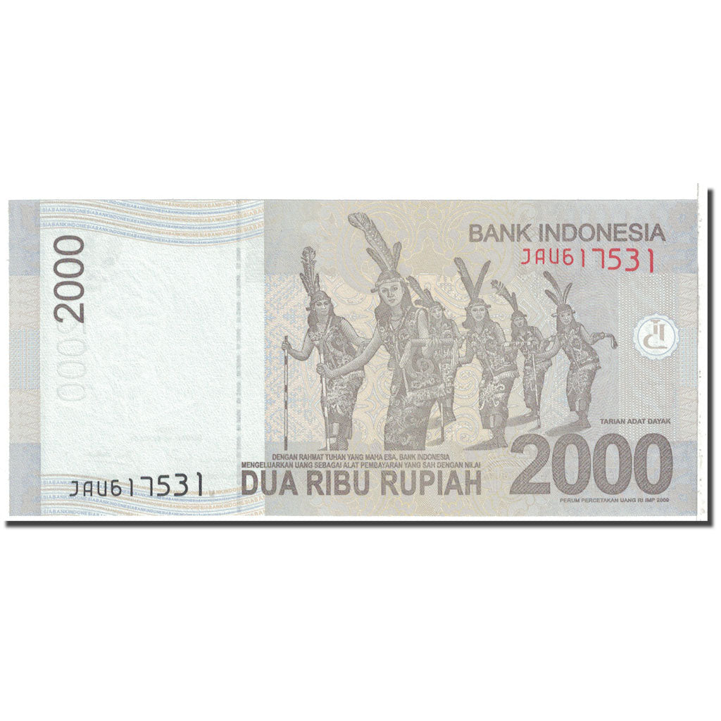 Banknote, Indonesia, 2000 Rupiah, 2009, KM:148a, AU(55-58)