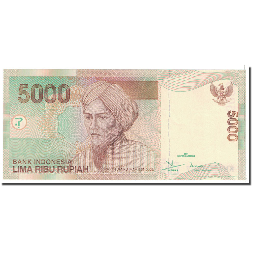 Banknote, Indonesia, 5000 Rupiah, 2001, KM:142a, UNC(60-62)