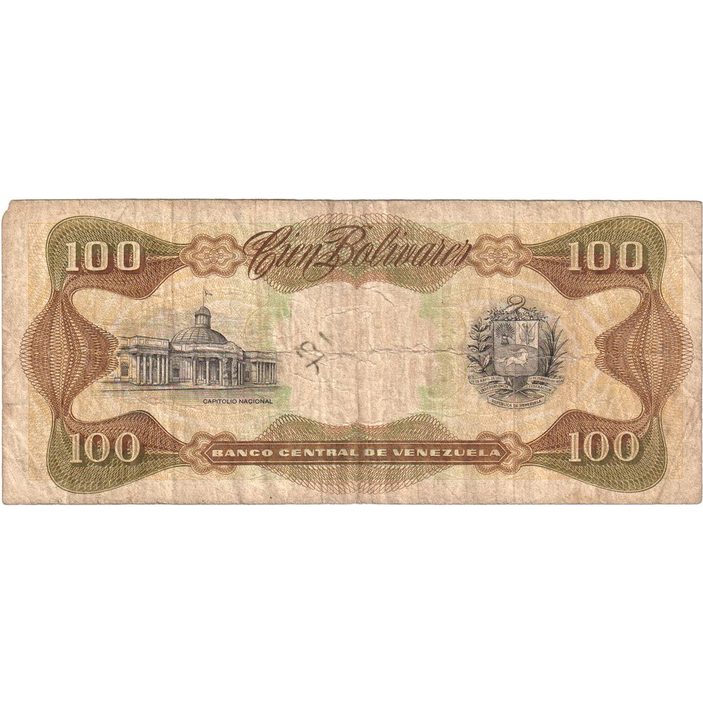 Venezuela, 100 Bolivares, 1998, 1998-10-13, KM:66g, VF(20-25)