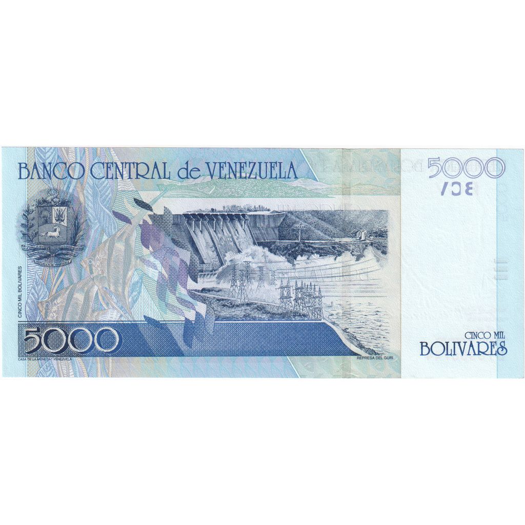 Venezuela, 5000 Bolivares, 2000, 2000-05-25, KM:84a, UNZ-