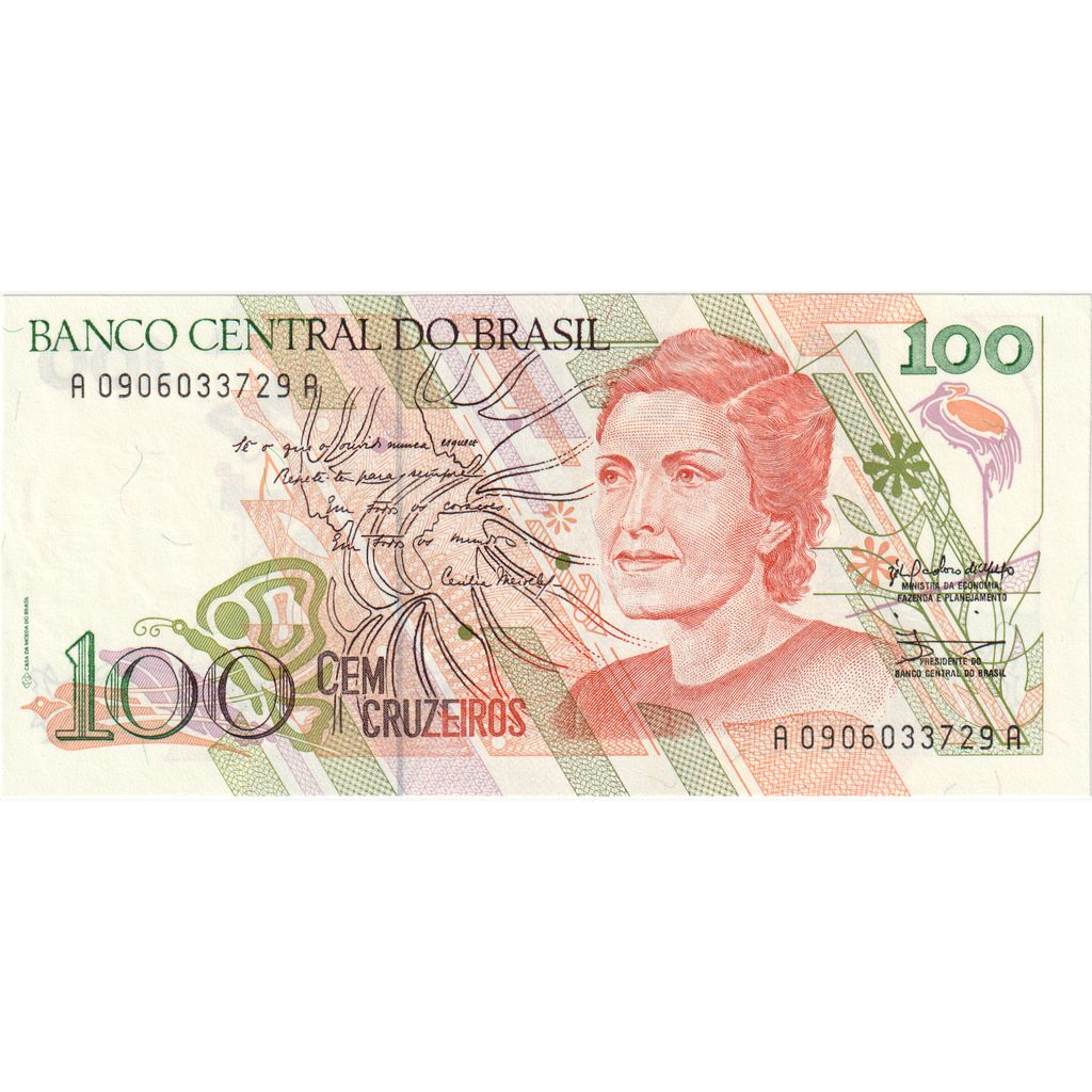 Brazil, 100 Cruzeiros, Undated (1990), KM:228, UNC(65-70)