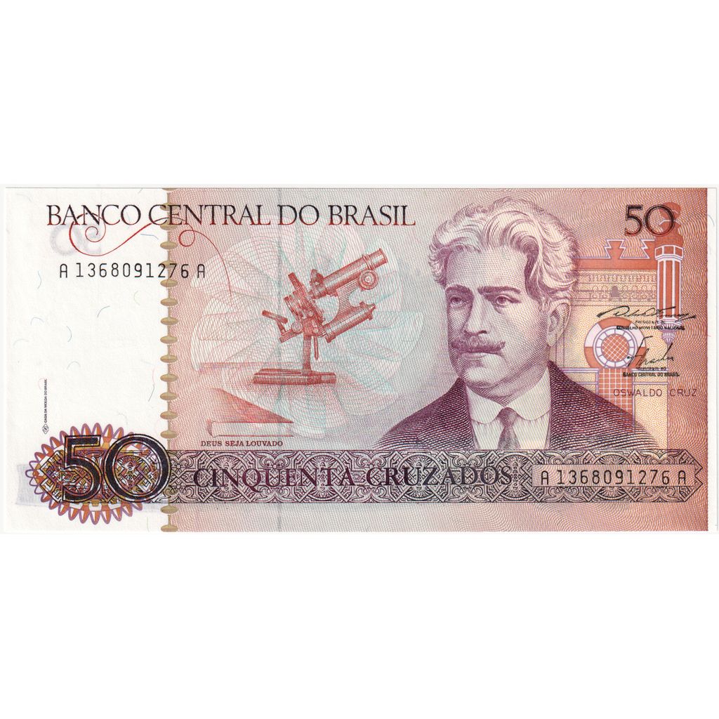 Brasilien, 50 Cruzados, KM:210a, UNZ