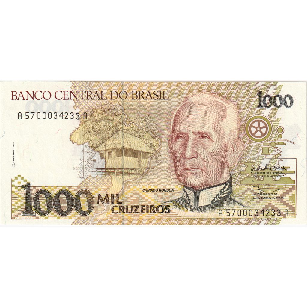 Brazil, 1000 Cruzeiros, KM:231a, UNC(65-70)