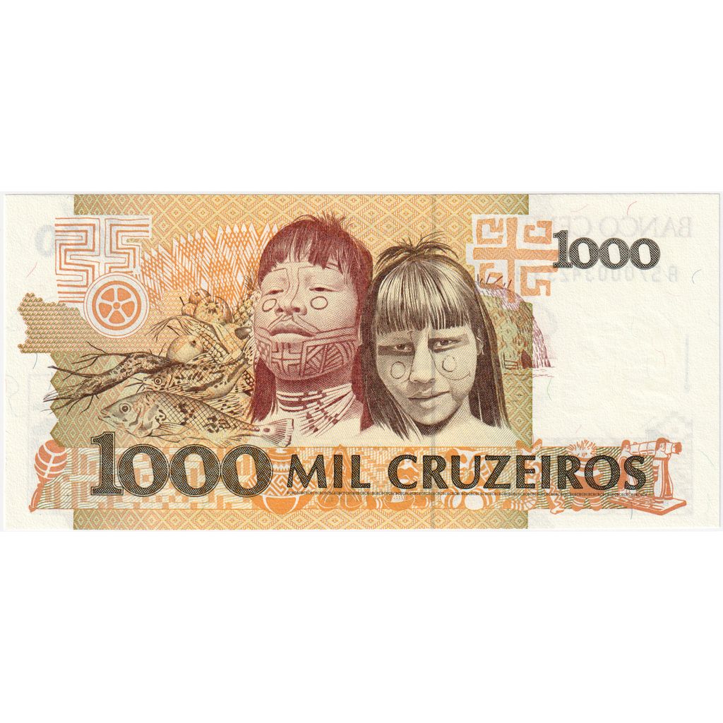 Brazil, 1000 Cruzeiros, KM:231a, UNC(65-70)