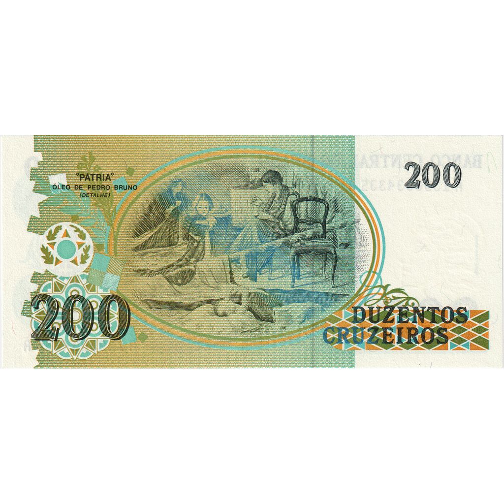 Brasilien, 200 Cruzeiros, Undated (1990), KM:229, UNZ