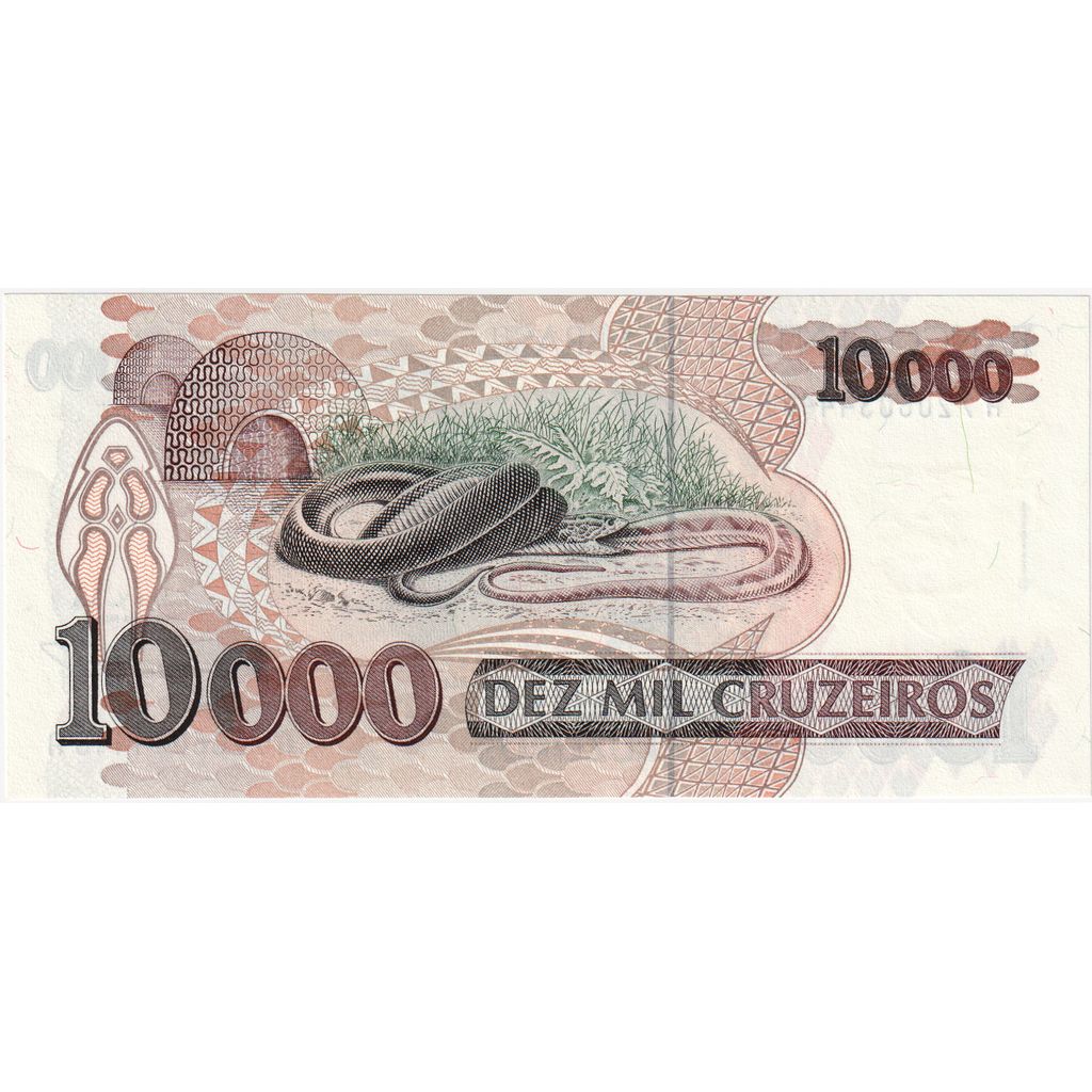 Brasilien, 10,000 Cruzeiros, KM:233c, UNZ