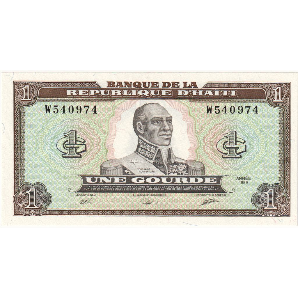 Haïti, 1 Gourde, 1989, KM:253a, NEUF