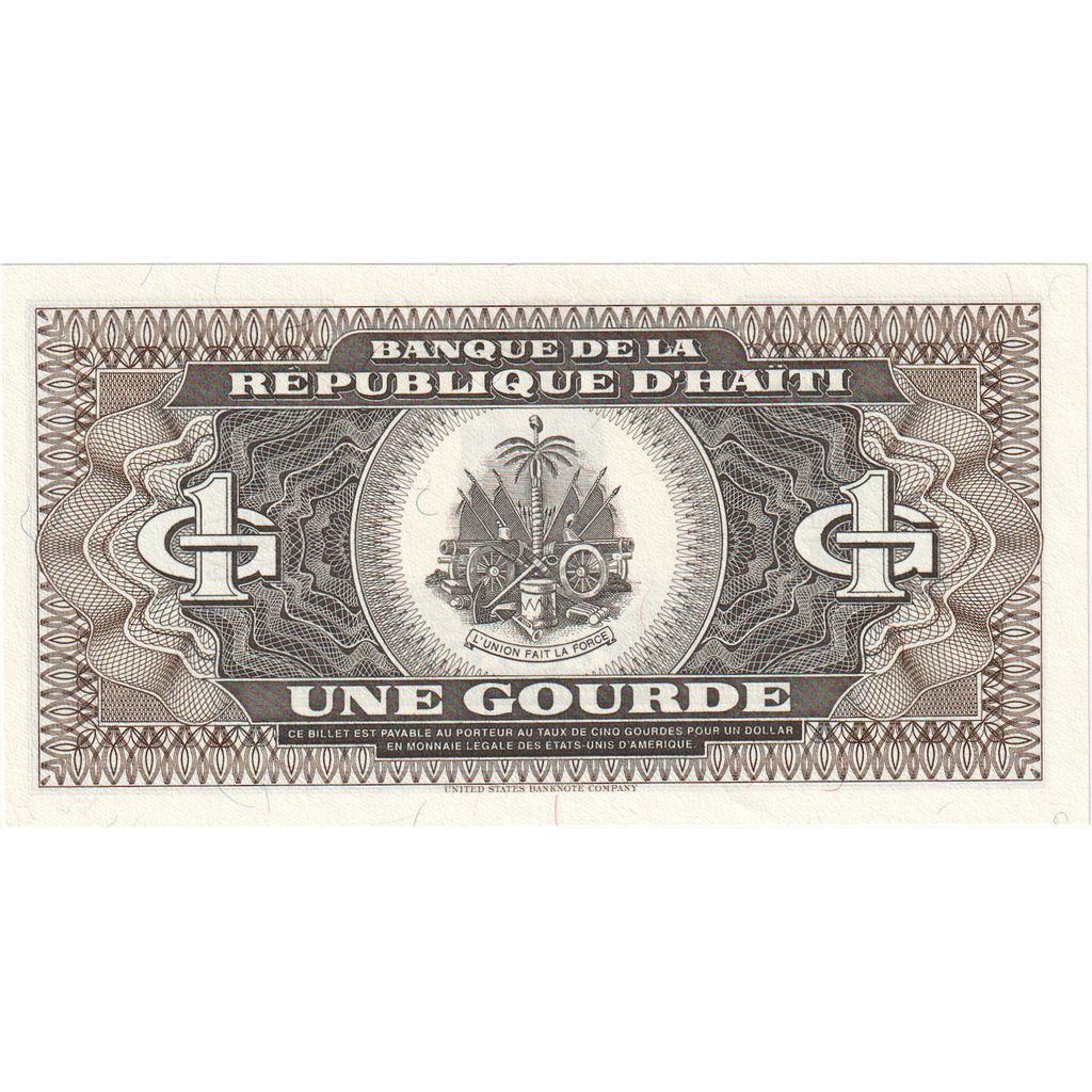 Haïti, 1 Gourde, 1989, KM:253a, NEUF