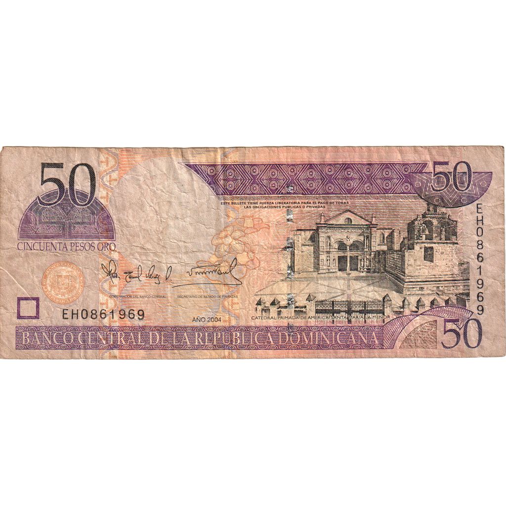 République Dominicaine, 50 Pesos Oro, 2004, KM:170d, TB