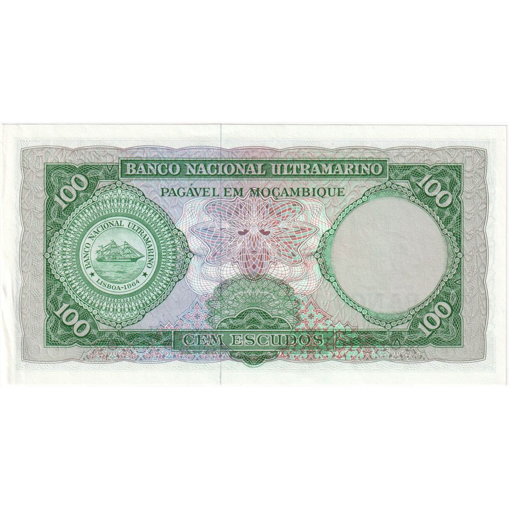 Mozambique, 100 Escudos, 1961, 1961-03-27, KM:117a, SPL