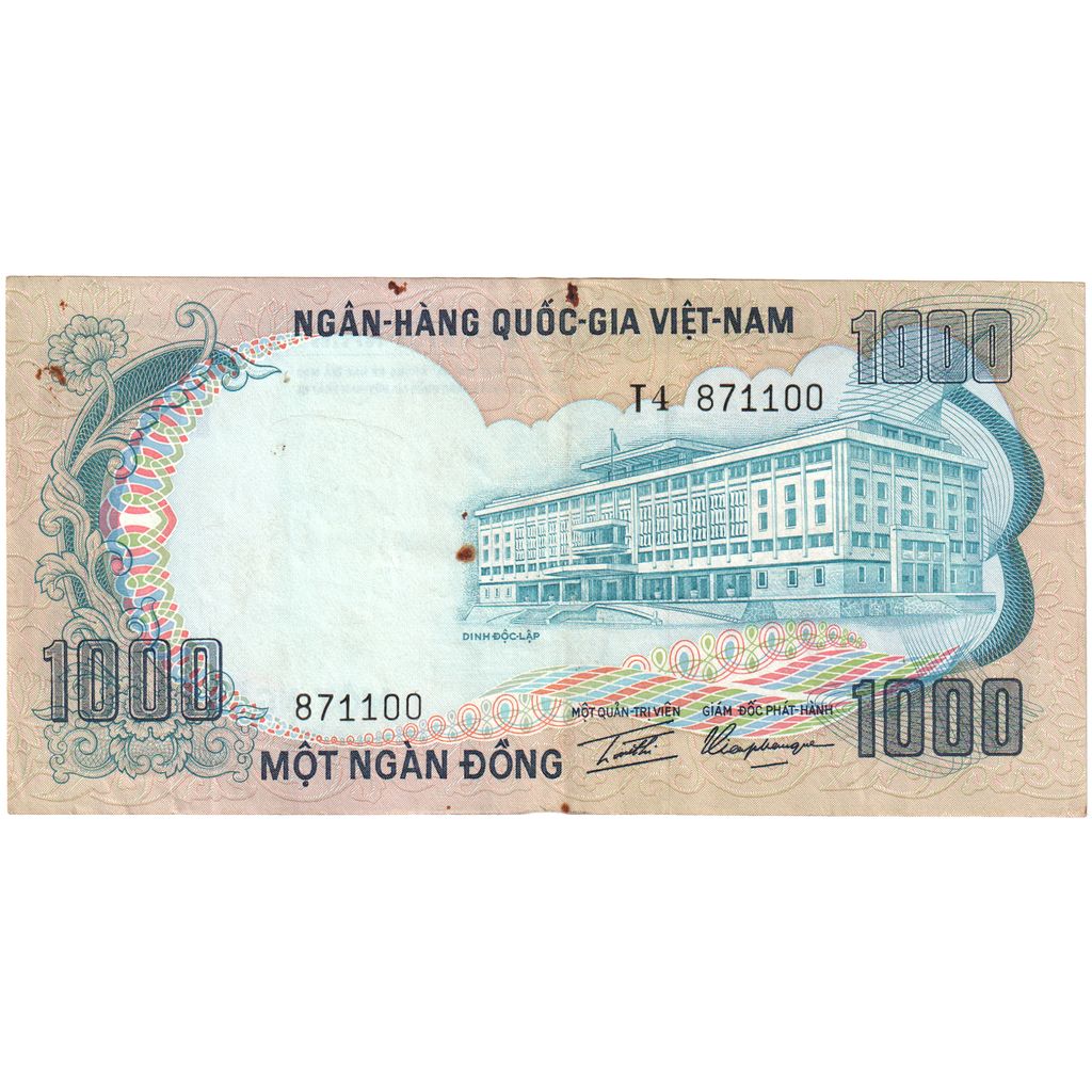 South Viet Nam, 1000 D<ox>ng, Undated (1972), KM:34a, SS
