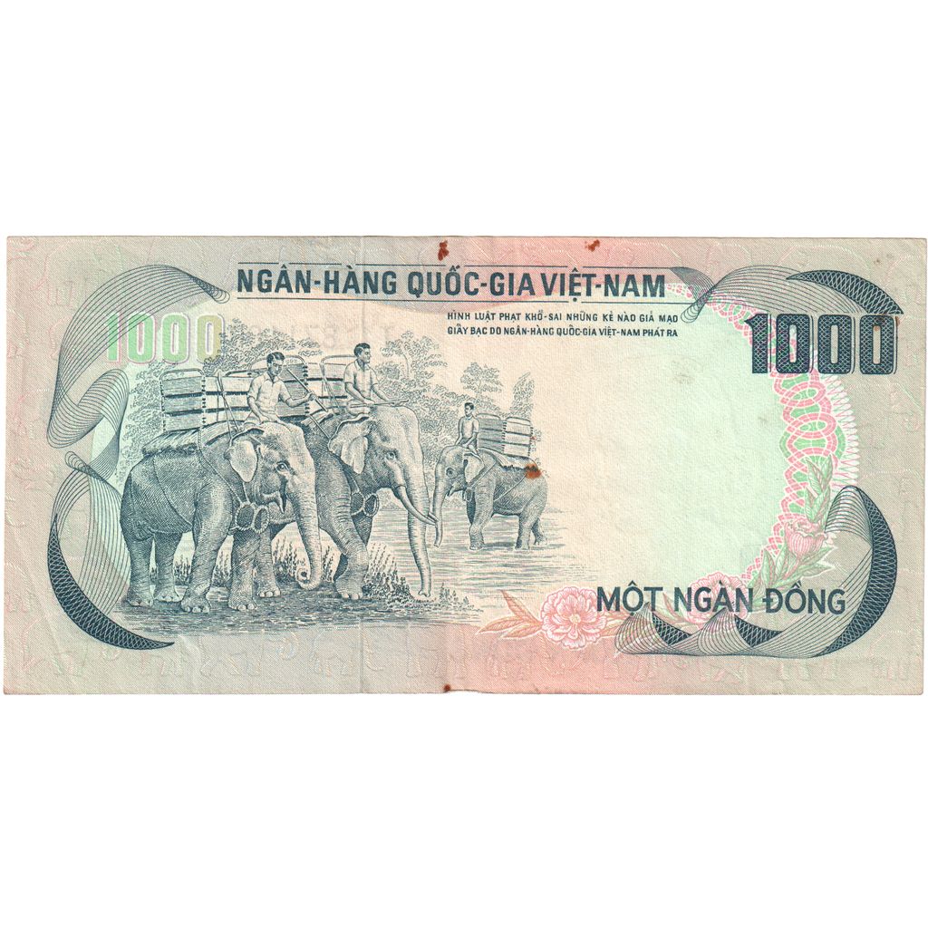 South Viet Nam, 1000 D<ox>ng, Undated (1972), KM:34a, SS