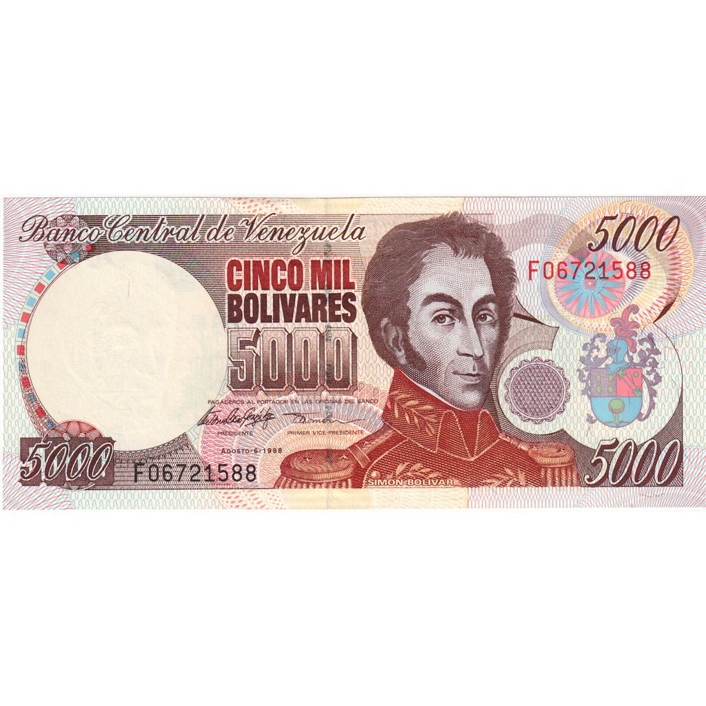 Venezuela, 5000 Bolivares, 1998, 1998-08-06, KM:78c, SPL