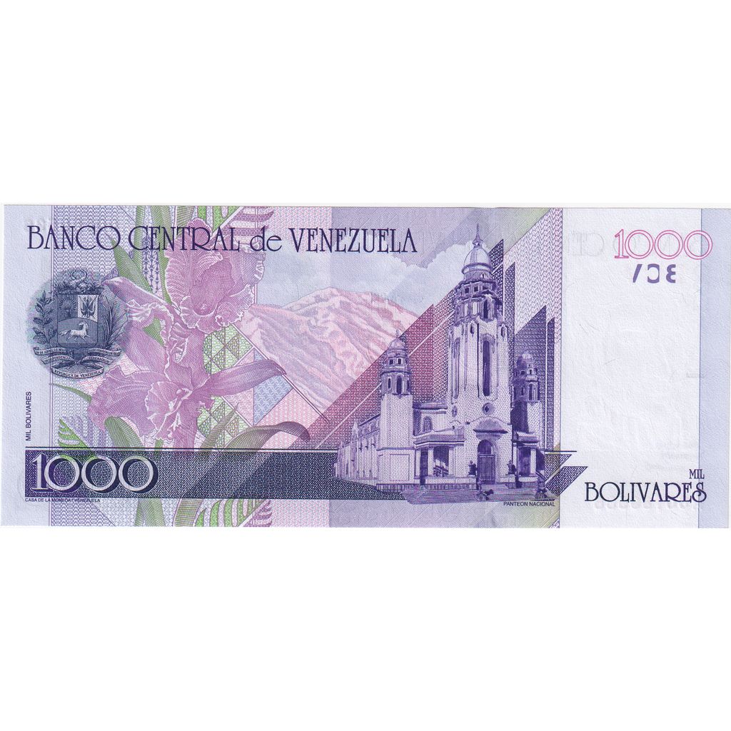 Venezuela, 1000 Bolivares, 1998, 1998-09-10, KM:79, AU(55-58)