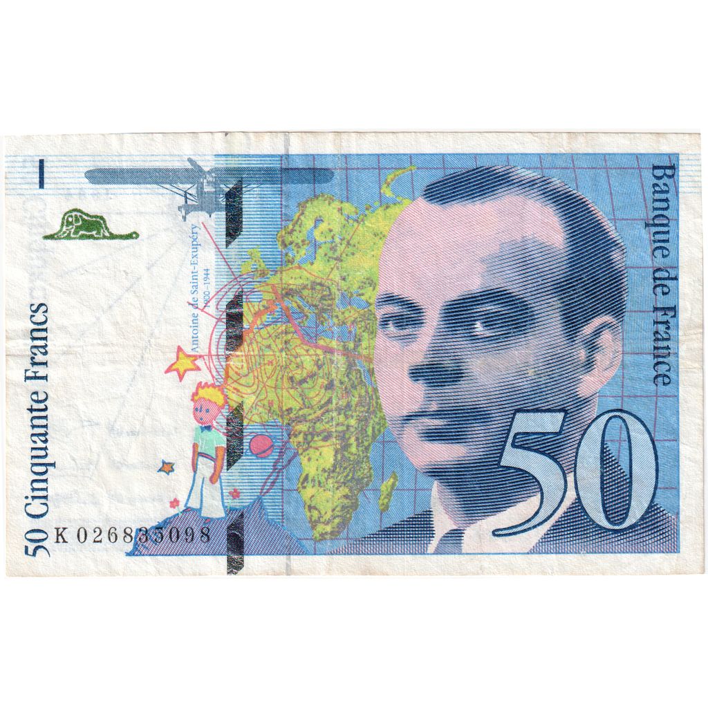Frankreich, 50 Francs, St Exupéry, 1994, K026835098, SS, Fayette:73.1d