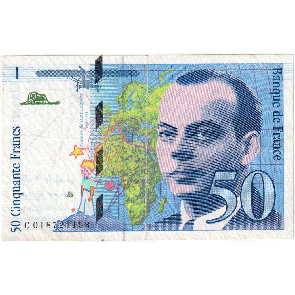 Francja, 50 Francs, St Exupéry, C018721158, EF(40-45)