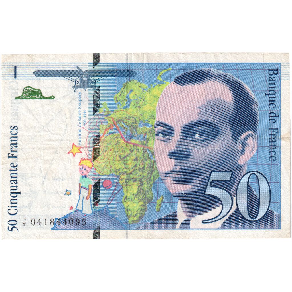 Francia, 50 Francs, St Exupéry, 1997, J041844095, BB, Fayette:73.4, KM:157Ad