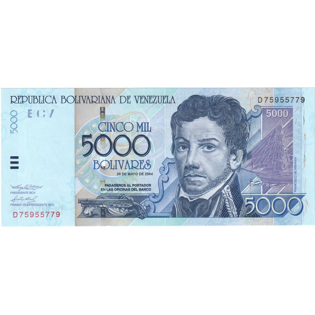 Venezuela, 5000 Bolivares, 2004-05-25, UNC(65-70)