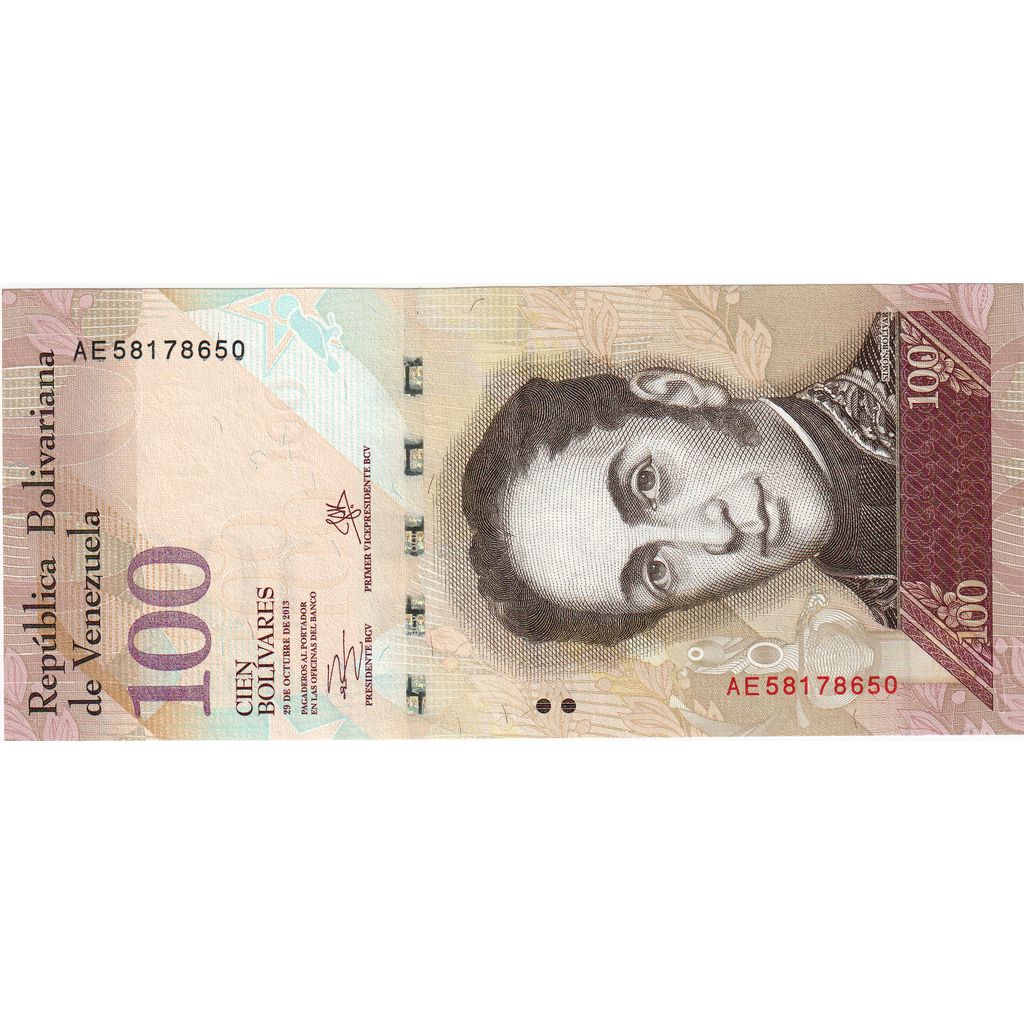Venezuela, 100 Bolivares, 2013-10-29, AU(55-58)